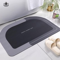 메모리기능 물기흡수 화장실발수건 가게발매트 오피스텔 욕실 발판 베란다 바닥깔판, 1개, 타원
