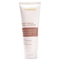 TISHEDO 브라이트 서플 앤 모이스처라이징 크림 클렌저 젠틀 데일리 페이스 워시 기름 제거 수분 유지 저자극성 논코메도제닉 99.2g3.5온스