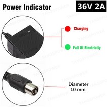 TANGSPOWER 36V 2A 전기 스쿠터 납산 배터리 충전기 41.4V 전기 자전거 휠체어 납산 배터리 충전기, RCA, AU