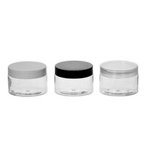[허브스프레이] PET 크림용기 20g 30g 40g 50g 100g 150g 200g 250g DIY 소분 용기 슬라임통, 100g투명 검정캡