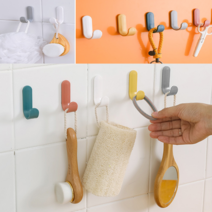 다용도 매직 후크 다용도 걸이 마대걸이 무타공 J자 고리, 색상, 흰색