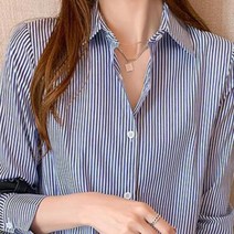모던 스트라이프 셔츠 셔츠 블라우스 여성남방셔츠