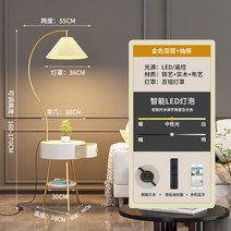 해외 테이블 스탠드 무드등 스탠딩 조명 롱 대형 긴스탠드 북유럽, 리모컨 이중 골드화이트테이블