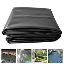헤비 듀티 방수포 연못 침수 방지 멤브레인 라이너 양식 수영장 지오텍스타일 정원 블랙 HDPE 용품 300x200cm, Black, 01 Black_01 300x200cm