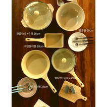 독일 바니니 라인 IH 쿡웨어 프라이팬 종류별 자연을 담은 건강한 세라믹 코팅팬, 프라이팬28cm