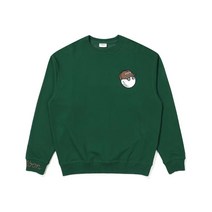 Malnob골프 라운드 풀오버 루즈핏 캐주얼 자수 버킷햇 레터링 긴팔 부클 맨투맨