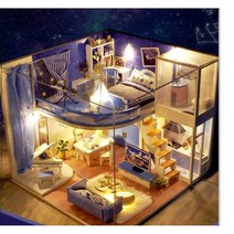 입체 퍼즐 DIY 재단 취미 장난감 페이퍼 토이 목재 선물, (음악버전)Dream다락방+음악