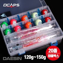 참돔타이라바 헤드 스커트 20종+태클박스 참돔루어 C타입, 120g, C타입20종세트