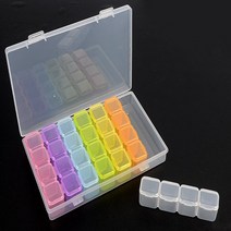 컬러 28칸 파츠통 피어싱보관함 비즈 보관함 케이스