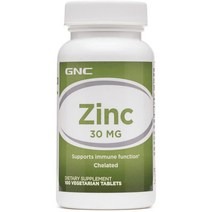 GNC 킬레이티드 아연 Zinc 30mg 100정 x 1통