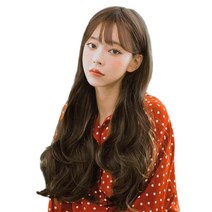 가발매니아 큐리펌 66cm 리얼라인피스(제디원사) 하이커버피스 풀커버 오픈 반가발 여자부분, 모카브라운
