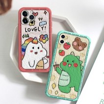 슬림 케이스 패브릭 유화캐릭터