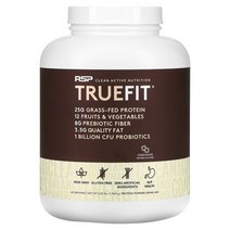 RSP Nutrition 뉴트리션 Truefit 목초사육 유청 단백질 셰이크 초콜릿 4.23 lbs 1.92 kg, 2.16 파운드