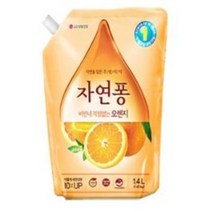 자연퐁 비린내 걱정없는 오렌지 리필형 주방세제, 1.4L, 1개