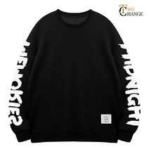 투체인지 미드나잇 긴팔 남녀공용 빅사이즈 커플 맨투맨