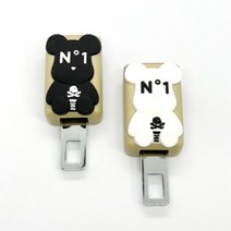안전벨트 연장클립 캐릭터 자동차벨트연장 임산부 안전벨트교체 1세트(2개), B타입-넘버원베이지