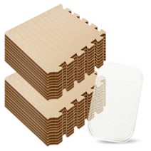 딩동펫 반려동물 퍼즐매트 20p + 마감재 30p, 베이지
