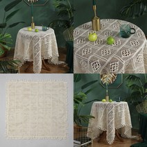 태슬 사각 식탁보 85CM