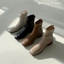 로즈블로썸 멜팅브라운 여성 데일리 스퀘어토 앵클부츠 4cm (8923956)