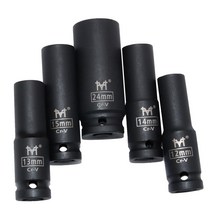 12quot 인치 드라이브 딥 임팩트 소켓 미터법 공기 공압 소켓 렌치 헤드 10-38mm 표준 내구성 자동차 자동 트럭 수리 도구, 24mm