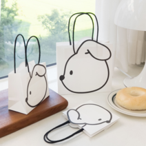 더심플러 댕댕백 미니 종이 쇼핑백 ( 소 / 극소 ) 10P / 어린이집 유치원 간식 구디백 / 초등학생 친구 돌잔치 생일 결혼식 이벤트 답례품 선물포장 / 댕댕이 강아지 종이백, S- 극소형(11.5 cm x 10.5 cm) 10개입