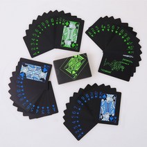 마술카드 마술트럼프 신기한 카드 54PCS PVC 블랙 카드 놀이 여러 가지 빛깔의 정장 매직 트릭 도구 88mm *, 04 PKP-0003-5-Two color