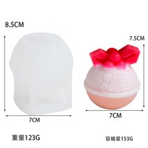 크리스마스 실리콘 양초 금형 DIY 눈사람 소나무 콘 엘크 만들기 키트 산타 클로스 비누 수지 선물 공예 홈, 04 Christmas bell B