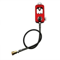 스쿠버산소통 산소탱크 스킨스쿠버 잠수 장비 0.5L 1L 다이빙 산소 실린더 호흡기 어댑터 커넥터용 압력 게이지가있는 8mm 대형-소형 스쿠버 탱크 헤드, red