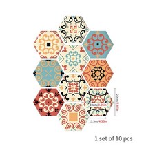 데크시공 목조 주택 농막 테라스 데크 조립식 블랙 화이트 라인 아트 바닥 스티커 침실 욕실 육각 세라믹 타일 데칼 자체 접착 방수 벽지 벽 벽화, 20x23cmx30pcs 1m2, LB-013