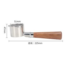 드롱기 커피머신 호환 라프로페셔널 EC9335 용 커피 바텀리스 포터필터 홀더 5MM 교체 필터 바구니 익스프, [08] red rose wooden