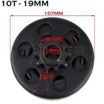 크러치 clutch 클러치 16mm 19mm 20mm 25.4mm 원심 자동 클러치 1011121314 치아 카트 재미 카트 미니 바이크 엔진 42035 체인, 10t-19mm