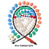 자동차광택기 폴리셔 폴리싱 광택 패드 유막제거 SPTA 미니 머신 자동차 디테일링 폴리 셔 익스텐션 툴 키트 Rotray Polisher 용 플렉시블 샤프트 버프 휠, 2.78Polishing Tool M14 - 10set