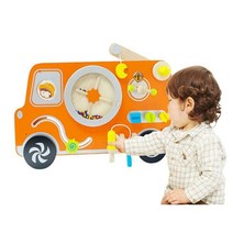 유아 어린이 실내 벽걸이 원목 교구 중장비 놀이 세트