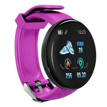 스마트워치 헬스워치 웨어러블 for xiaomi 블루투스 스마트 시계 남성 여성 혈압 심장 박동 모니터 스포츠 smartwatch fitpro 추적기 수면 모니터링, 자주색