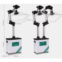 뜸연기 배출기 집진기 먼지필터 분진 공방 공업용, 싱글 헤드.  라운드 커버 기계 모델
