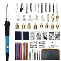 나무 우드 버닝 키트 도구 온도 조절 납땜 인두 버닝기 버닝툴 버닝펜, 온도조절 인두 세트 9