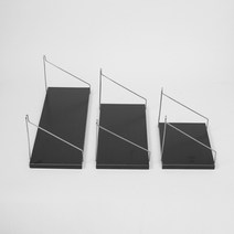 기타 벽면 인테리어 모던 벽걸이 선반 세트 (3종 블랙), 상세페이지 참조