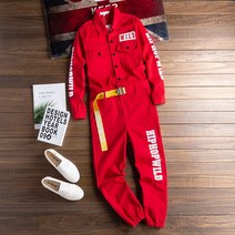 여자 남자 긴팔 정비복 플라이트 항공 점프 수트 레트로 포켓 작업복 슈트