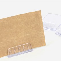 가격표 옷가게 마트 매대 매장 빵이름표 거치대 투명 스탠드형 4개