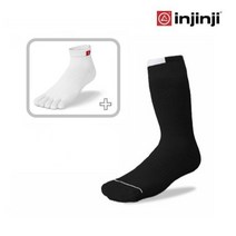 INJINJI 인진지 쿨맥스 양말 트레일러 퍼포먼스 발가락 양말 등산 양말 스포츠 양말, BLACK, M