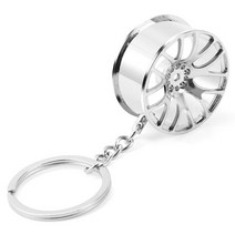 아우디 a3 8v 8p a4 A5 A6 A7 Q2 q3 Q5 Q7 b6 b7 b8 c6 c7 Avant 자동 휠 림 키 체인 링 자동차 액세서리, [02] Silver 1 pcs, 02 Silver 1 pcs