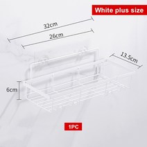 철제 선반 진열대 조립식 앵글 랙 스테인레스 스틸 욕실 벽 마운트 철 샴푸 스토리지, B-1PC-NEW-06