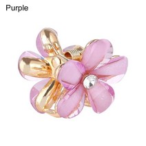 1PC 미니 꽃 머리핀 여자 헤어 발톱 바레트 크랩 클립 스타일링 Braiding 메이크업 도구 액세서리, [07] purple1
