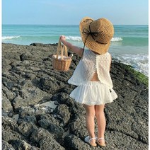 키즈봉봉 여아 상하세트 투피스 화이트 여름신상 추천 바로배송 순백펀칭치마바지세트
