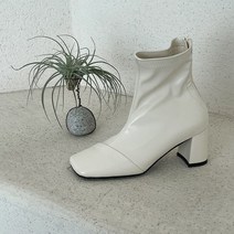 코지23 여자 엣지 사선라인 디자인 니삭스 7cm 앵클부츠