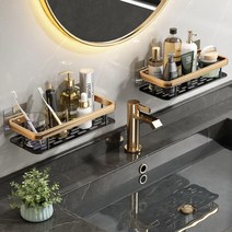 굿템 주방정리 무타공 골드 블랙 욕실 화장실 라인 일자선반 욕실정리, For▶본본품★º