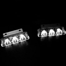 자동차 경찰 조명 깜박이 Led 스트로브 3 LED 자동 플래시 스트로보 스코프 라이트 주차 신호등 비상 경고, [02] White