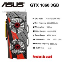 그래픽 카드 GTX 750Ti 960 1050Ti 1060 1650 2GB 3GB 4GB 5GB 6GB 비디오 카드 GPU, GTX 1060 3GB