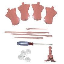발판 와이어 랙 및 뜨개질이있는 DIY 손 회전 니트 액세서리 성인용 스카프 모자 양말 짜기 가능, 6cm, 플라스틱, 분홍색