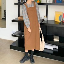 다잇템 여자 주머니 민무늬 컷아웃 사각 롱원피스